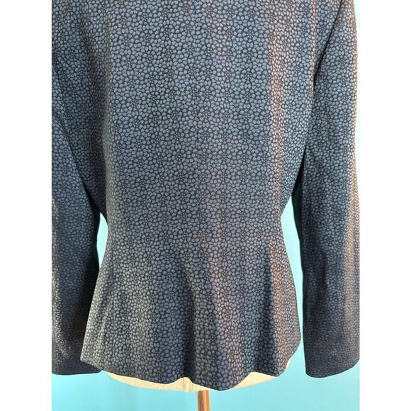 TAHARI Arthur S. Levine Blazer Jacket Fully Lined Blue Abstract Floral 10 Petite - Picture 6 of 8